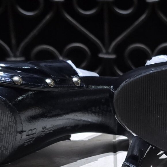 Gucci Mules 3" Heel Horsebit Patent Leather Slides - Picture 7 of 7